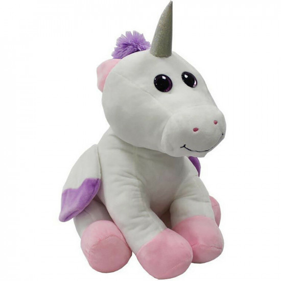 New Magical Misty Unicorn Plush Pink Wings Toy Xmas Gift Role Play Teddy Bear image