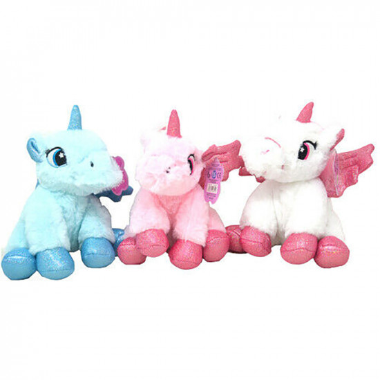 New Set Of 3 Soft Plush Unicorns Teddy Bear Present Stuffed Cuddly Xmas Gift Gifts & Gadgets, Toys image