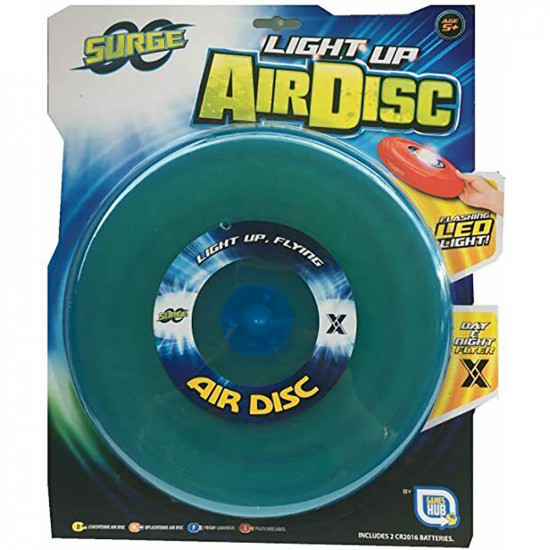 New Surge Light Up Air Disc Kids Fun Outdoor Flying Xmas Gift Toy Frisbee Saucer Gifts & Gadgets, Toys image