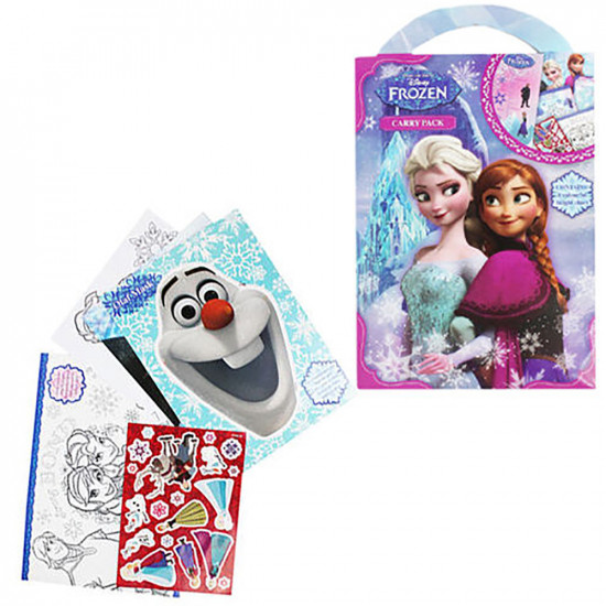 Official Disney Frozen Carry Pack Poster Colour In Mask Olaf Anna Elsa Stickers image