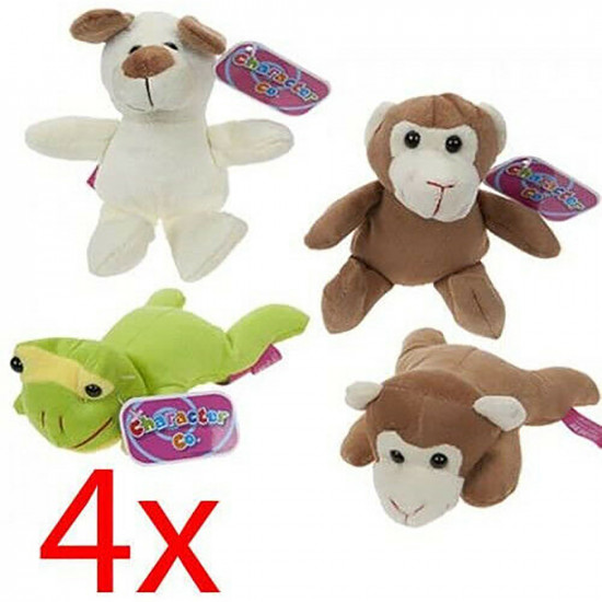 Set Of 4 Super Soft Plush Cuddly Animals Kids Fun Gift Toys Teddy Bear Cute 7