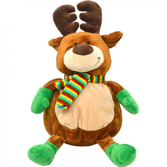 Soft Plush 33Cm Christmas Reindeer Teddy Bear Present Stuffed Cuddly Xmas Gift image