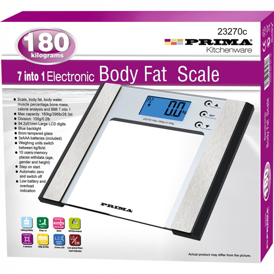 7 In 1 180Kg Bathroom Scale Weighing Body Fat Weight Electronic Home Lose Dial Household, Bath & Toilet image