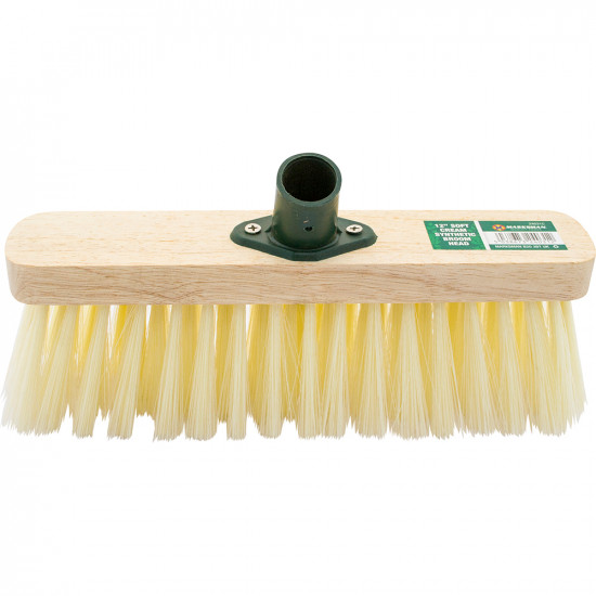 2 X Soft Bristle Wooden Broom Head Floor Cleaning Indoor Outdoor Brush Sweeper Household, Brooms & Brushes image