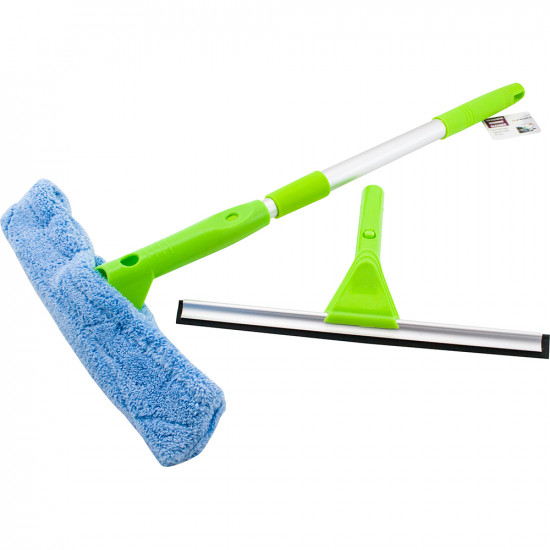 Telescopic Mop Microfibre Cloth Squeegee Kitchen Floor Tile Sweeper Cleaner New Household, Brooms & Brushes image