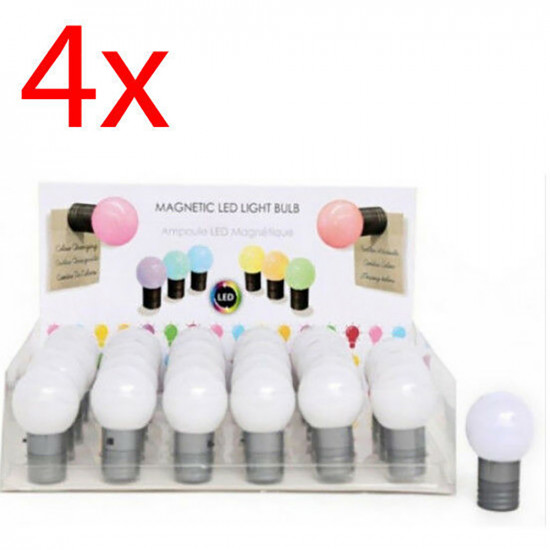 4 X Colourful Magnetic Magic Led Light Bulb Bright Home Indoor Gift Decoration image