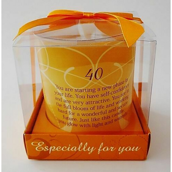 New 40 Candle Gift Set In Box Candles Wax Message Poetic Writing Home Decor Household, Candles & Fresheners image