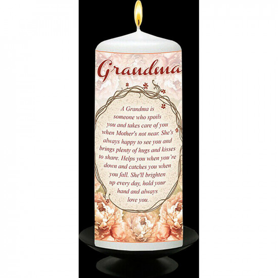 New Grandma Pillar Candle Decoration Birthday Gift Party Relax Wax Nan Flower Household, Candles & Fresheners image