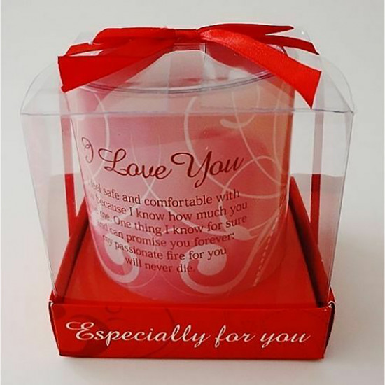 New I Love You Candle Gift Set In Box Candles Wax Message Poetic Writing Home Household, Candles & Fresheners image