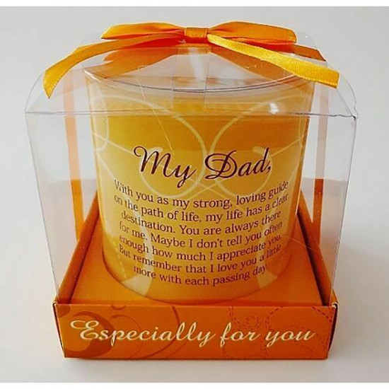 New My Dad Candle Gift Set In Box Candles Wax Message Poetic Writing Home Decor image