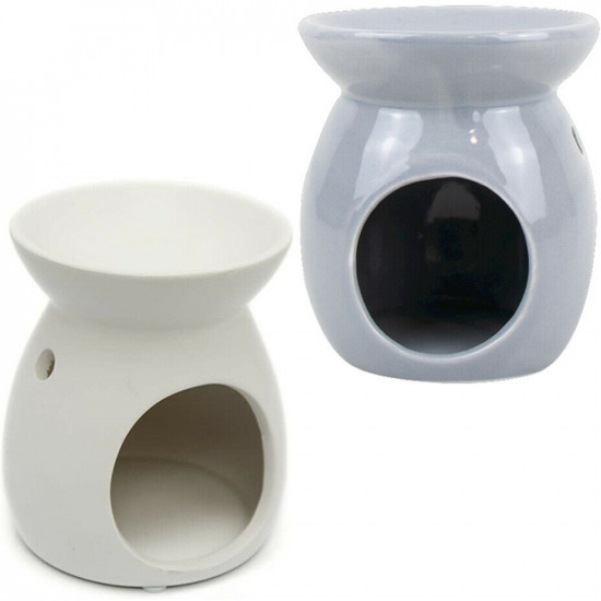 New Set Of 2 Home Ceramic Oil Burner Melts Tea Light Candle Gift Aroma Wax 9Cm image