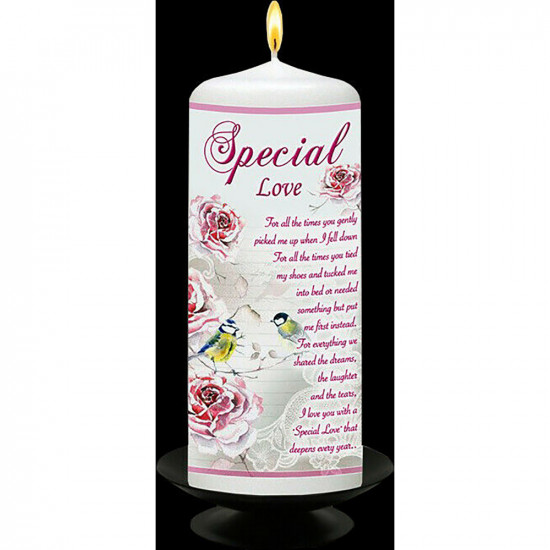 New Special Love Pillar Candle Decoration Gift Party Relax Wax Birds Flower Household, Candles & Fresheners image