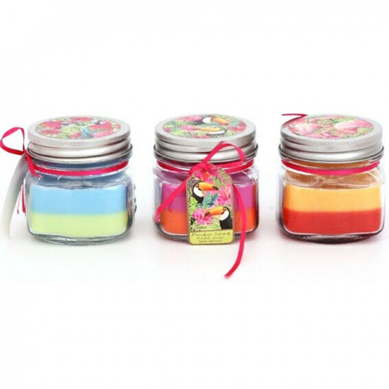 Scented Candle In Glass Jar Fragrance Real Wax Burning Home Xmas Gift Aroma New Household, Candles & Fresheners image