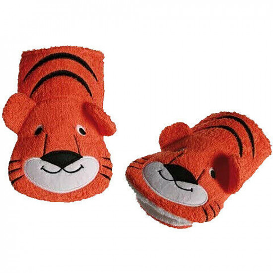 New Tiger Washing Up Gloves Mitt Soft Clean Polish Cloth Food Cleaning Cotton image