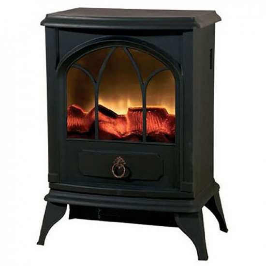 2000W Flame Effect Log Burning Stove Heater Electric Fire Place Fireplace Fan image