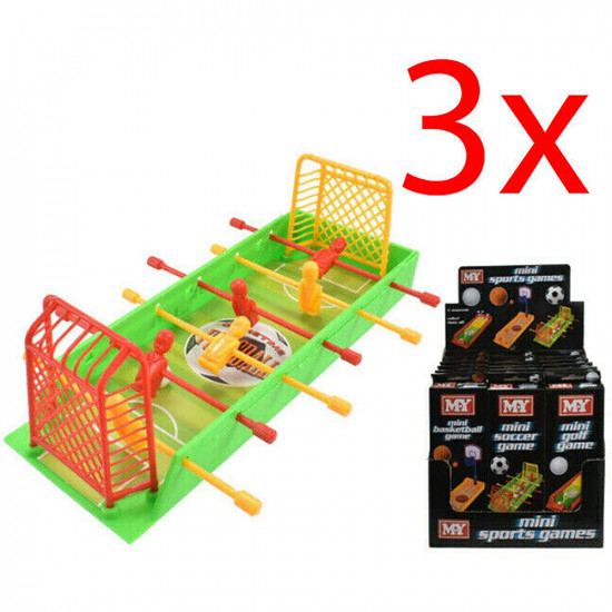 3 X Mini Basketball Soccer Golf Game Kids Fun Indoor Toy Fingerboard Gift image
