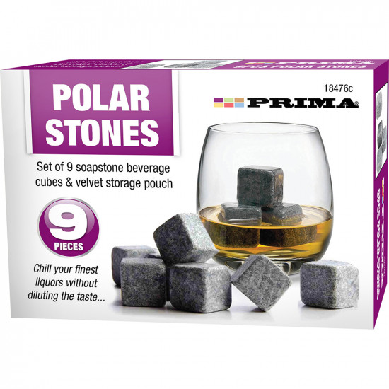 9Pc Polar Stones Beverage Cubes Summer Cold Drinks Bar Reusable Liquor Velvet Household, Home Furniture image