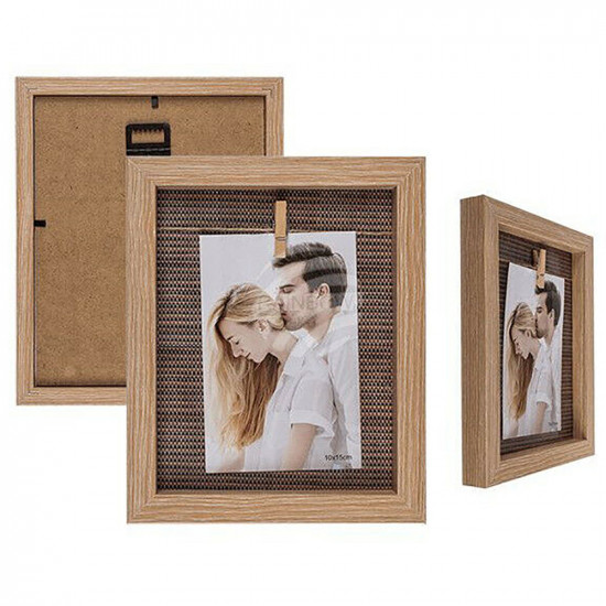 New Wooden Photo Frame Clothes Line With 1 Mini Peg Picture Home Decor Xmas Gift Household, Home Furniture image