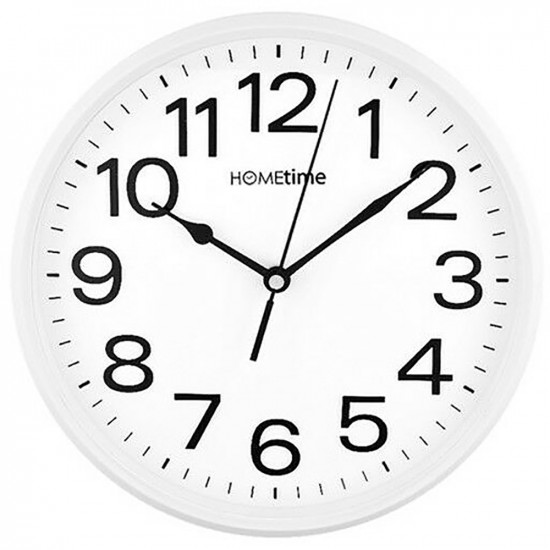 White Wall Clock Hanging 26Cm Bedroom Home Office Decoration Gift Line Round New Household, Home Furniture image