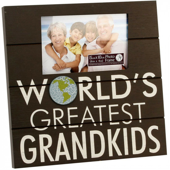 Worlds Greatest Grankids Photo Picture Frame Keepsake Memories Wooden Home Gift Household, Home Furniture image