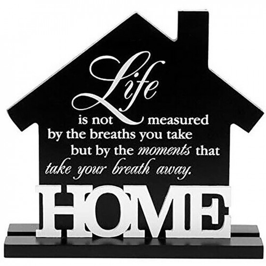 Home Plaque Wooden Home Mantel Piece Gift Message Decoration Best Shabby Chic image