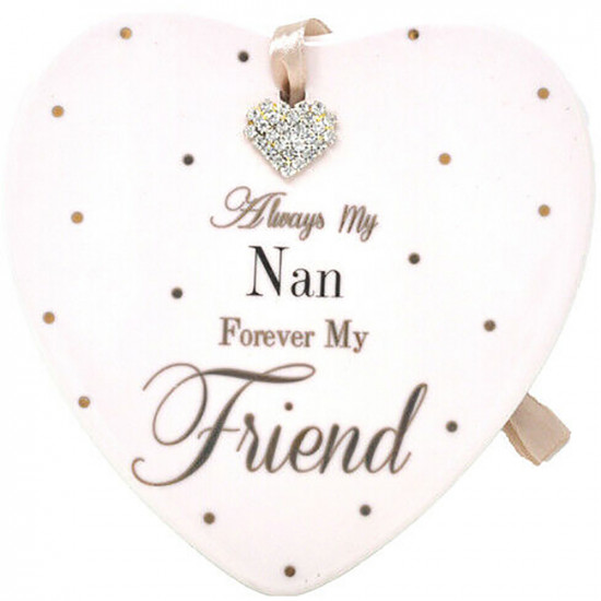 New Hanging Heart Shaped Always My Nan Plaque Decor Xmas Gift Diamond Present Household, Miscellaneous image