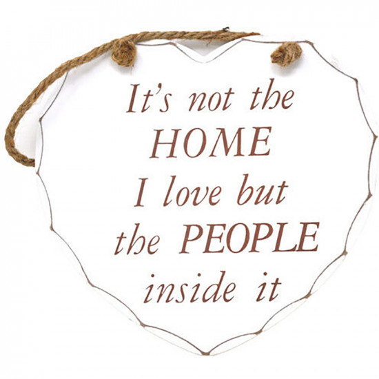 New Hanging Heart Shaped It'S Not The Home I Love Plaque Decoration Xmas Gift image