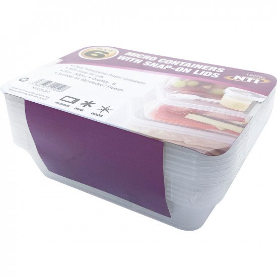 30 X Microwave Containers Food Storage Freezer Lunchbox Snap On Lids Airtight Household, Storage Containers image
