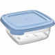 4 X 900Ml Square Food Containers Storage Coloured Cover Cook Lunch Box Clear Household, Storage Containers image