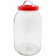 New 2L Glass Storage Jar Kitchen Food Organiser Lid Container Box Red Lid Hang Household, Storage Containers image