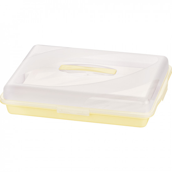 Rectangular Container Storage Coloured Cover Lid Food Cook Plastic Lock Yellow Household, Storage Containers image