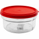 Set Of 2 Trend Glass Storage Box Kitchen Food Holder Organiser Lid Container Household, Storage Containers image