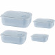 Set Of 4 Food Storage Container Box Clip Lock Airtight Clear Lunchbox Kitchen image