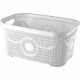 New Multi Purpose Basket Laundry Home Storage Organiser Knit Clothes Light Blue Household, Storage Products image