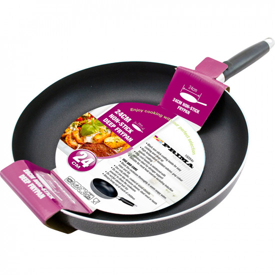 New 24Cm Non Stick Frying Pan Cookware Black Stir Kitchen Handle Cooking Fry Pan image