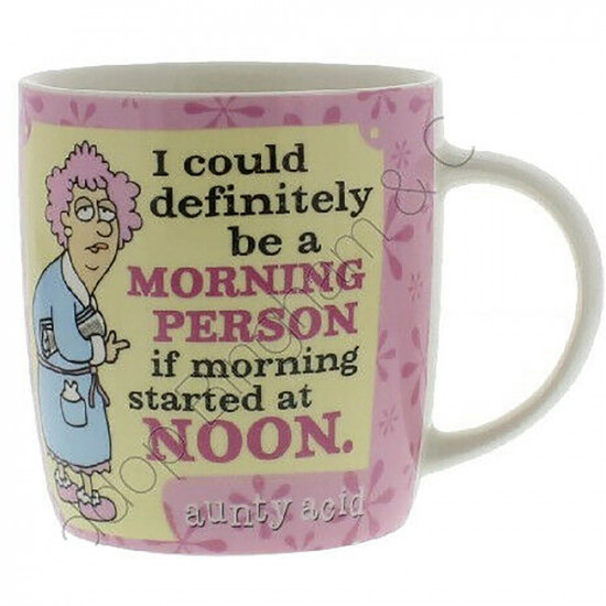 Aunty Acid Ceramic Mug Morning Person Tea Coffee Handle Kitchen Xmas Gift New Kitchenware, Glassware image