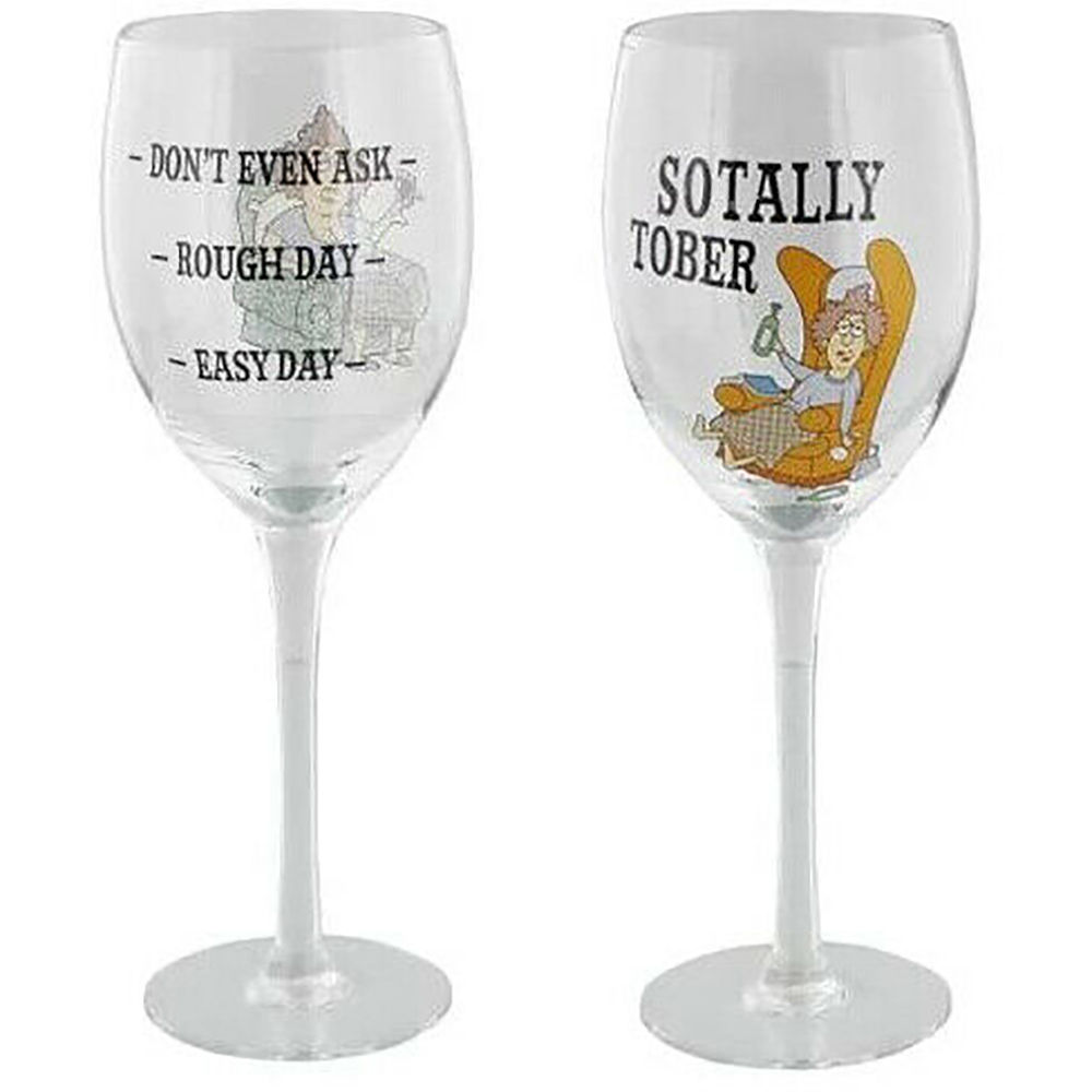 Aunty Acid Wine Glasses Drinking Funny Quotes Gift Glass Drink Kitchen  Champagne