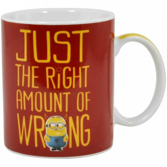 Despicable Me Ceramic Novelty Mug Just The Right Amount Of Wrong Xmas Gift Cup Kitchenware, Glassware image