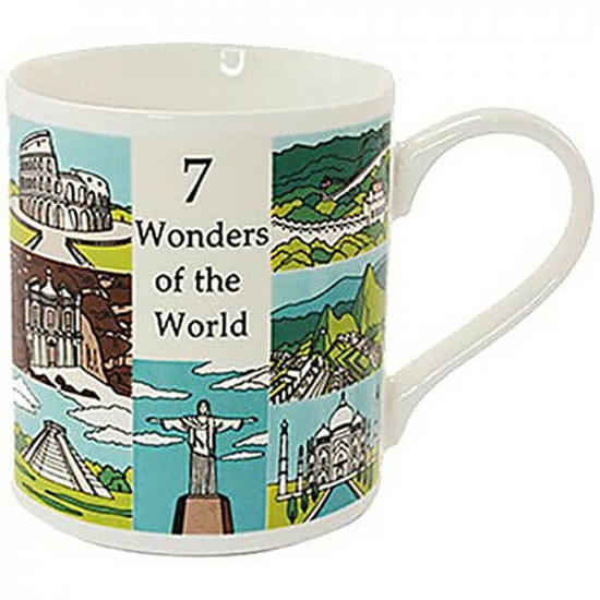 New 7 Wonders Of The World Tea Mug Coffee Education Novelty Mugs Gift Kitchen Kitchenware, Glassware image