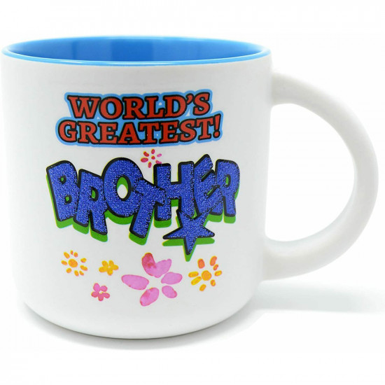 New 9Cm Worlds Greatest Brother Coffee Tea Mug Cup Xmas Gift Birthday Present Kitchenware, Glassware image