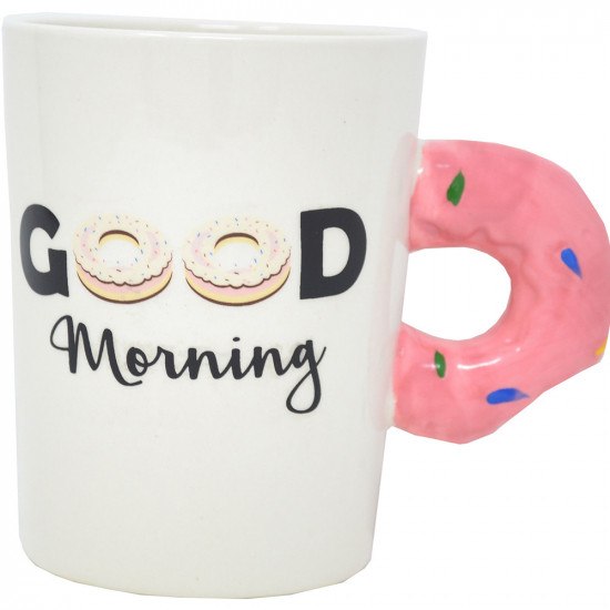 New Good Morning Donut Coffee Tea Hot Drinks Mug Cup Xmas Gift Kitchen Handle image