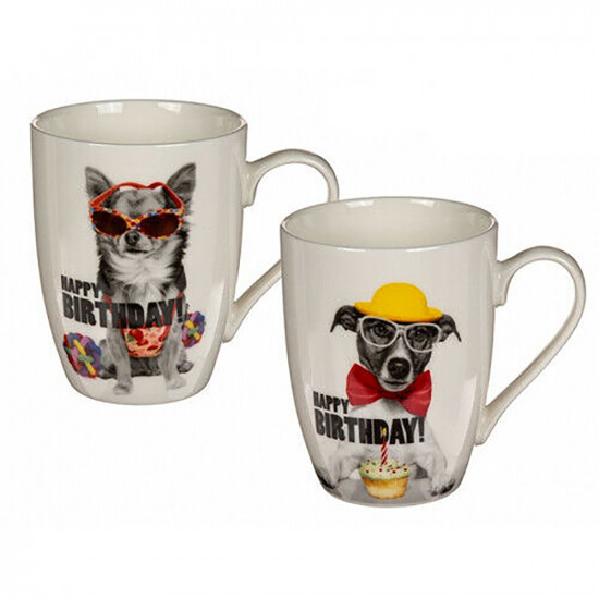 New Happy Birthday Dog Cat Coffee Tea Hot Drinks Mug Cup Kitchen China Novelty image