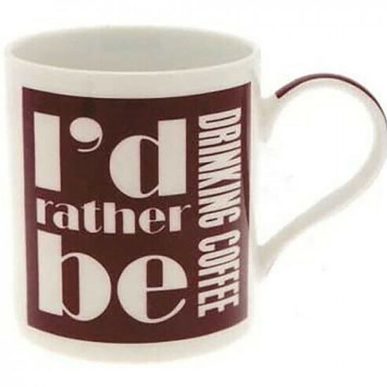 New I'D Rather Be Drinking Coffee Funny Mug Cup Tea Mug Gift Novelty Home Office Kitchenware, Glassware image