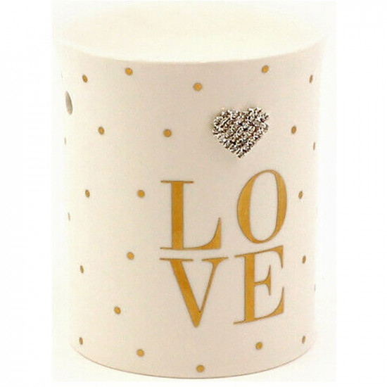 New Love Oil Burner Home Decoration Diamond Heart Mad Dots Aromatheropy Scent Kitchenware, Glassware image