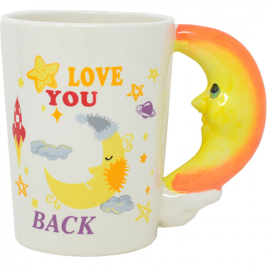 New Love You Back Coffee Tea Hot Drinks Mug Cup Xmas Gift Kitchen Moon Handle Kitchenware, Glassware image