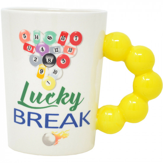 New Lucky Break Coffee Tea Hot Drinks Mug Cup Xmas Gift Kitchen 3D Handle image