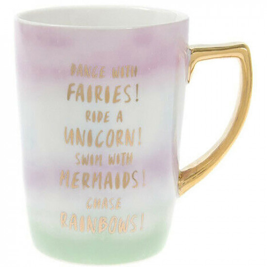 New Mermaid Unicorn Magic Rainbow Mug Lid Cup Travel Kitchen Gift Hot Drinks Kitchenware, Glassware image
