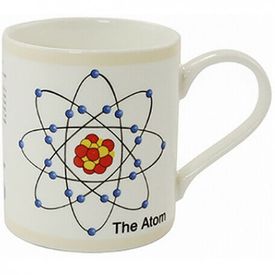 New The Atom Coffee Tea Hot Drinks Mug Science Kids Novelty Educational Physics image