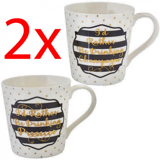 Set Of 2 Simply Chic Coffee Tea Drinking Cup Mug Kitchen Ceramic Gift Chocolate image