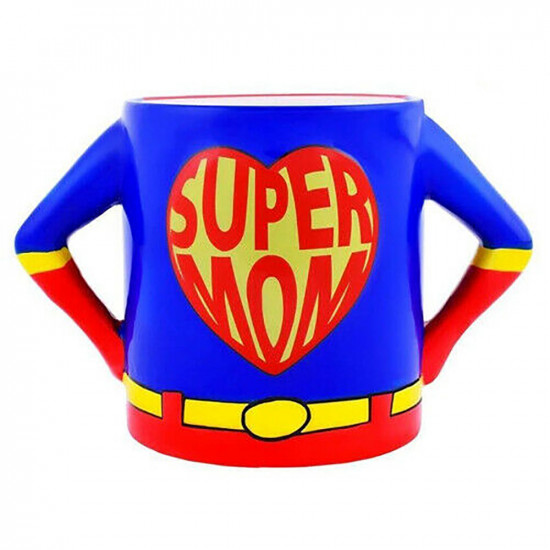Super Mom Mug Tea Coffee Hot Drink Kitchen Novelty Birthday Present Xmas Gift Kitchenware, Glassware image